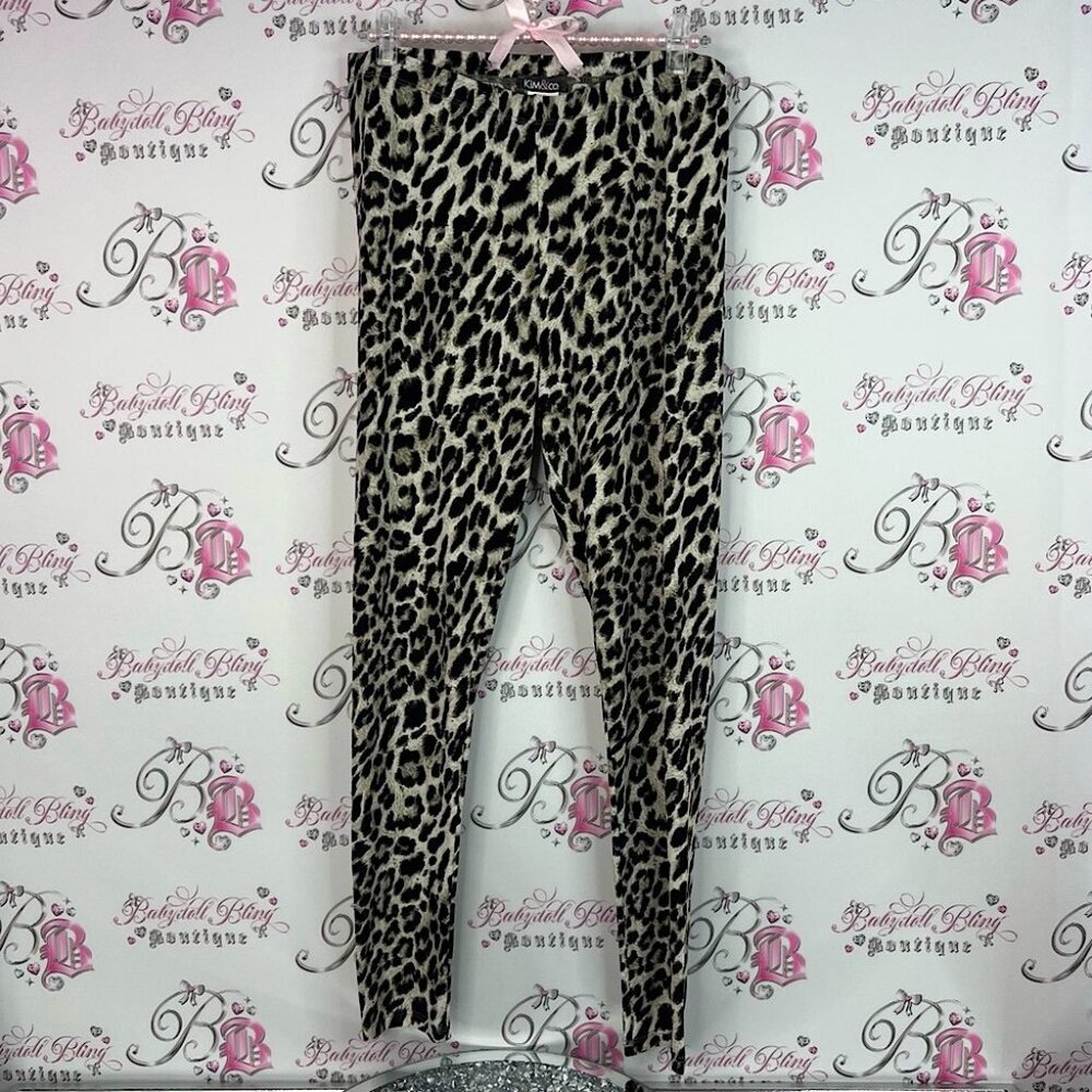 Kim and co tights cheetah animal print Chic Leopard Pattern Leggings